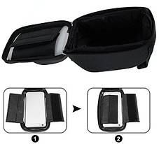 Велосумка на кермо з тримачем під телефон F004/222G, фото 3