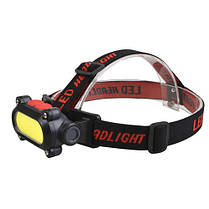 Ліхтар налобний BL-209-COB white+red Li-Ion акумулятор. Waterproof ЗУ Type-C, фото 4