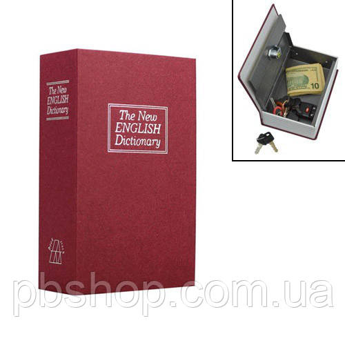 Книга, книжка сейф на ключі, метал, англійський словник S 180х115х55мм