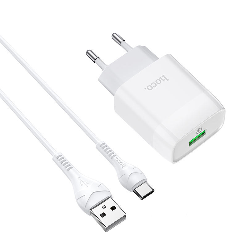 МЗП Hoco C72Q Glorious QC3.0 18W (1USB/3A) + Type-C