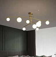 Світлодіодна люстра Перлина 8818 (Золотиста) на 9 плафонів