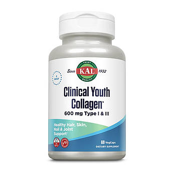 Clinical Youth Collagen I&III 600mg - 60 vcaps