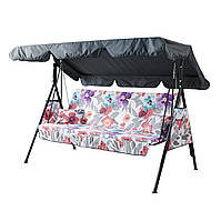 Гойдалка садова "Дача" (Бязь, Квіти акварель)