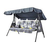 Гойдалка садова "Дача" (Бязь, Жовта кульбаба на сірому)