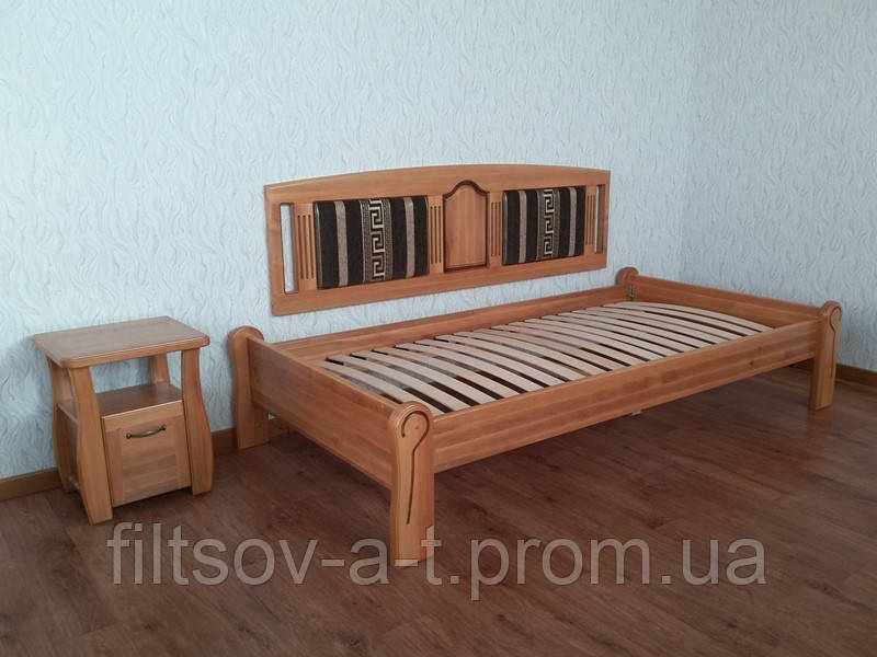 Оригинальная односпальная деревянная кровать без изголовья "Афина Премиум" от производителя - фото 1 - id-p432387504