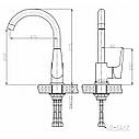Змішувач для кухонної мийки Invena DOKOS, фото 2