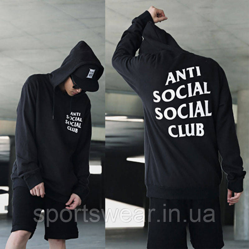 Толстовка A. S. S. C. | Antisocial social club Mind Games Толстовка чорна | БИРКА | Худі АССК "" В стилі Anti