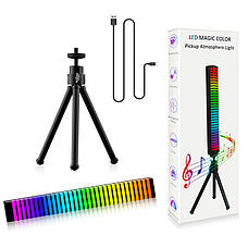 Панель RGB ритм лампа на штативі 20 см 5 Вт 500 мА·год Puluz TBD0601886102, фото 5