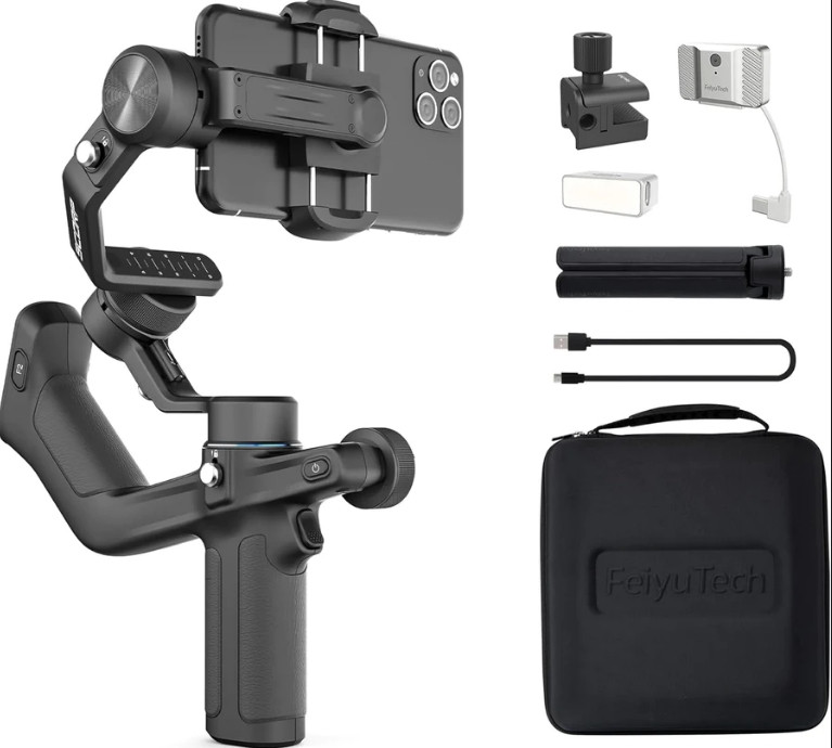 Стабілізатор для телефона з датчиком стеження та підсвіткою Feiyu SCORP-Mini P SET, фото 1