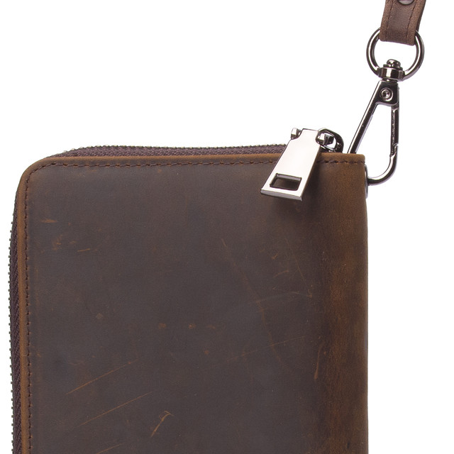 Фото чоловіче шкіряне коричневе портмоне Marrant