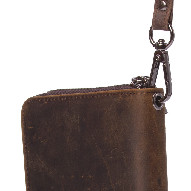 Фото чоловіче шкіряне коричневе портмоне Marrant