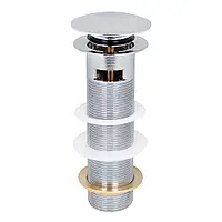 Донний клапан ITAL HF1003-Y150, автомат, з переливом, Ø62мм, 1 1/4", латунь, хром