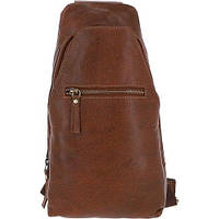 Рюкзак чоловічий через плече коричневий Ashwood M53 Cognac