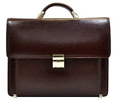 Класичний чоловічий шкіряний портфель DESISAN коричневий 2006-019