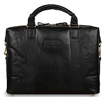 Чоловічий шкіряний портфель Ashwood (Великобританія) чорний G34 BLACK
