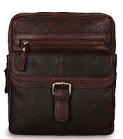 Чоловіча шкіряна сумка через плече Ashwood (Великобританія) коричнева G33 BRANDY