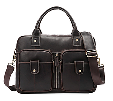 Чоловічий шкіряний портфель коричневий Buffalo Bags M8539C