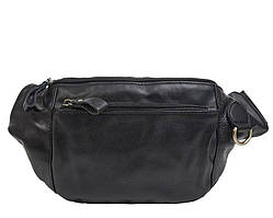 Чоловіча поясна шкіряна сумка Buffalo Bags чорна M8839A