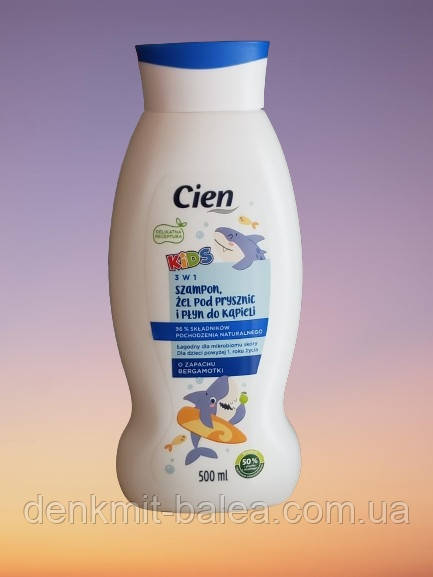 Дитячий шампунь Бергамотка Cien 3 in1 Szampon Kids 500 мл