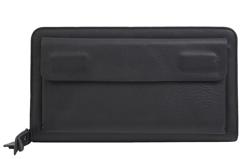 Чоловічий чорний шкіряний клатч Buffalo Bags