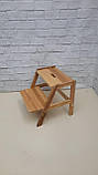 Табурет-сходинка з натурального дерева (h 400 або h 500), фото 2