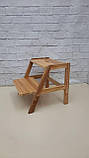 Табурет-сходинка з натурального дерева (h 400 або h 500), фото 5