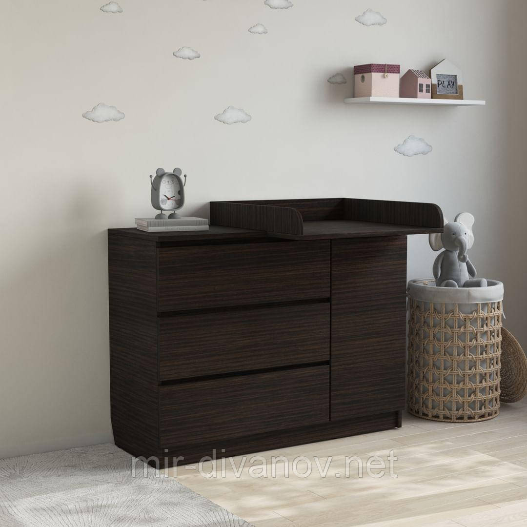 Комод пеленальний Ф3+1Д 120см Венге, фото 1