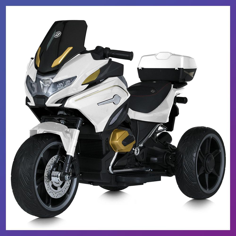 Дитячий електро мотоцикл триколісний на акумуляторі Bambi M 5830 для дітей 2-6 років Білий