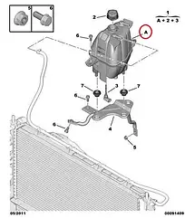 Розширювальний бачок Fiat Ducato 250, Peugeot Boxer, Citroen Jumper (2006-2014), 1340758080, 1323Y3