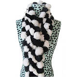 Жіночий шарф з кролика коричневий, фото 5