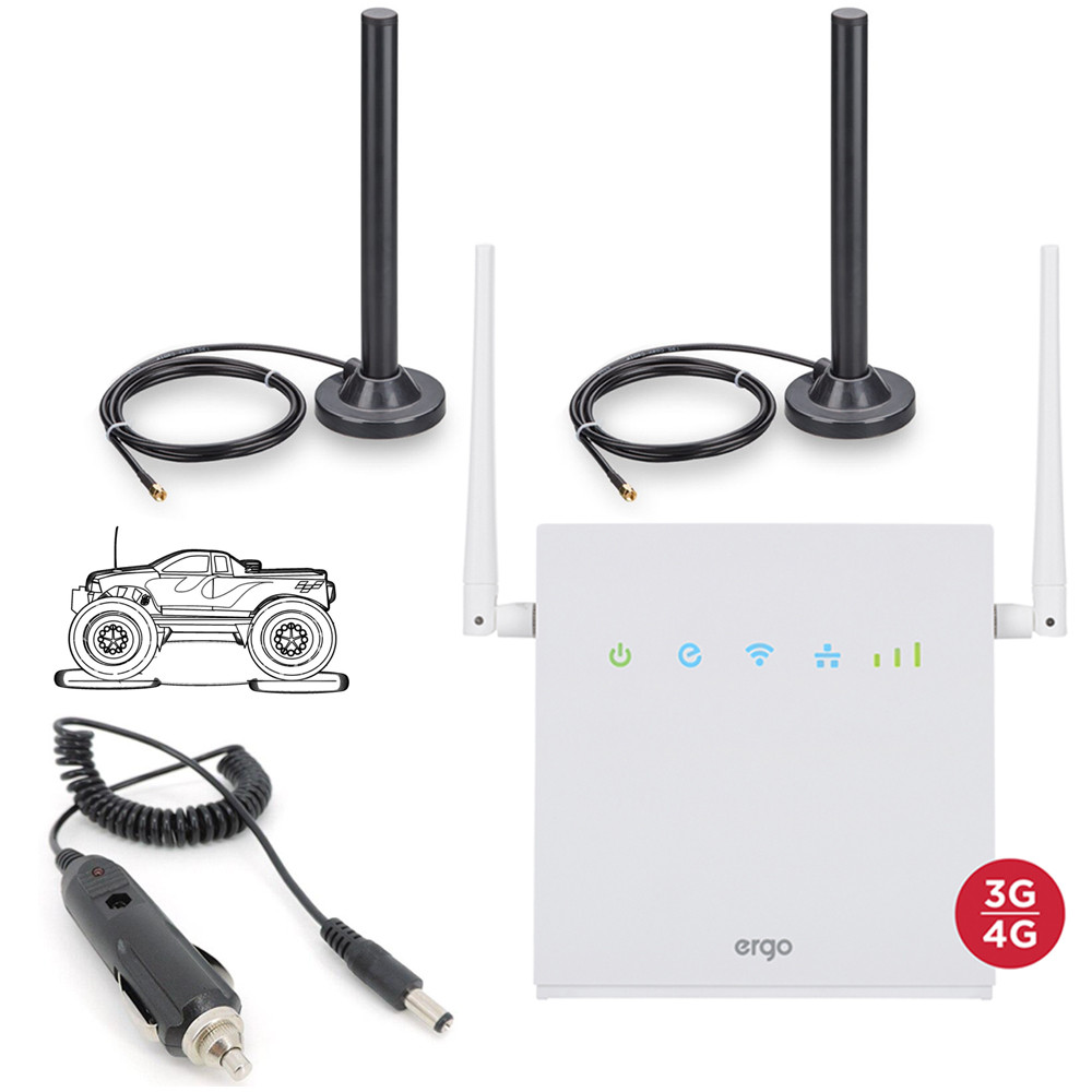 Автомобільний 4G Комплект МИМО з роутером ERGO r0516