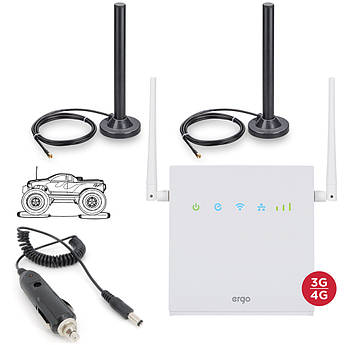 Автомобільний 4G Комплект МИМО з роутером ERGO r0516