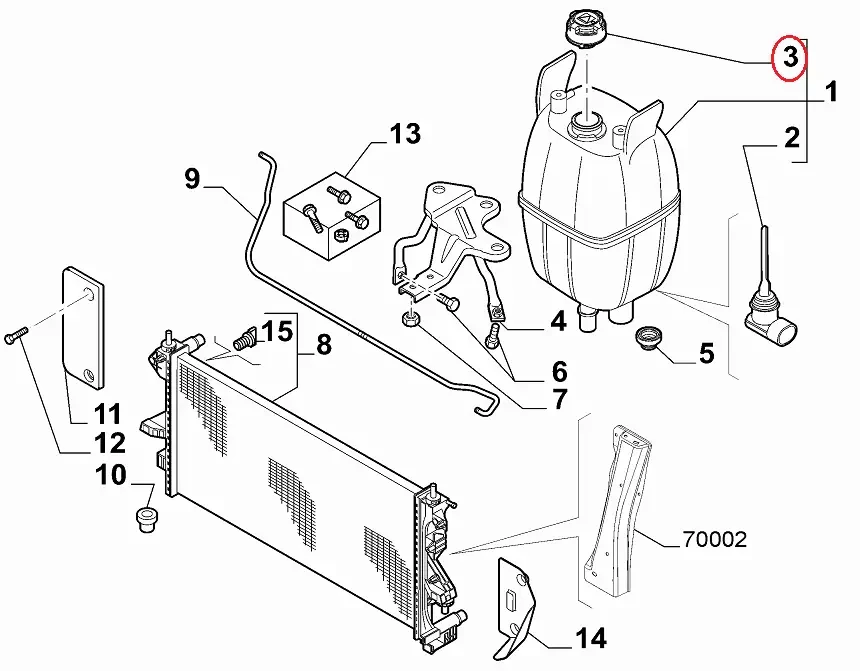 Кришка розширювального бачка на Fiat Ducato 250, Peugeot Boxer, Citroen Jumper 3 (2006-2014), 46799364, 1306F8
