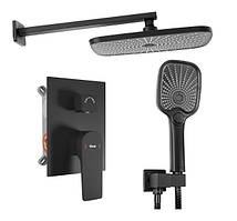 Душова система REA MOBY BLACK + BOX прихованого монтажу