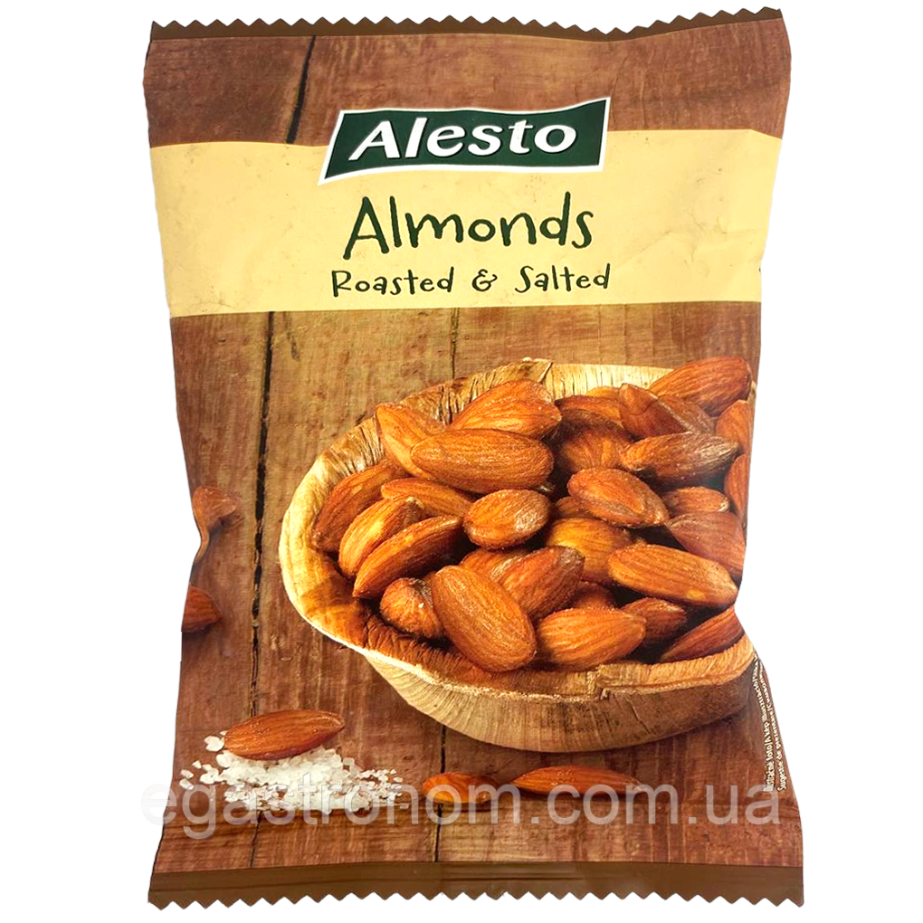 Горішки мигдаль солений Алесто Alesto Roasted & salted 150g 30шт/ящ (Код: 00-00004069), фото 1