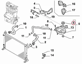 Кришка розширювального бачка на Fiat Doblo (2009-...), 46799364