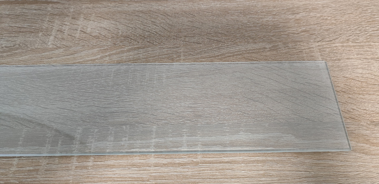 Полиця скляна пряма 6 мм матова 25 х 15 см