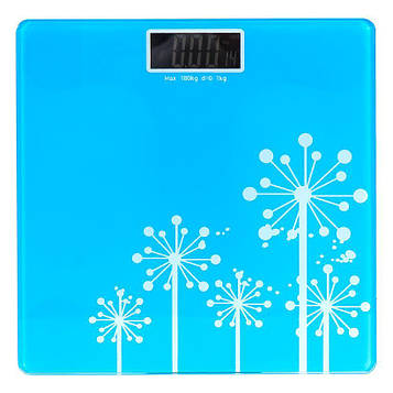 Ваги побутові електронні підлогові до 180кг сині