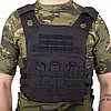 Плитоноска для бронепластин із системою MOLLE Military Rangers ZK-5515 чорний, фото 4