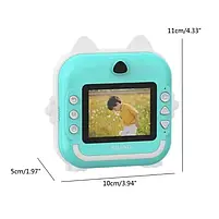 Дитячий фотоапарат миттєвого друку у двох кольорах + 3 рулона паперу для друку., фото 5