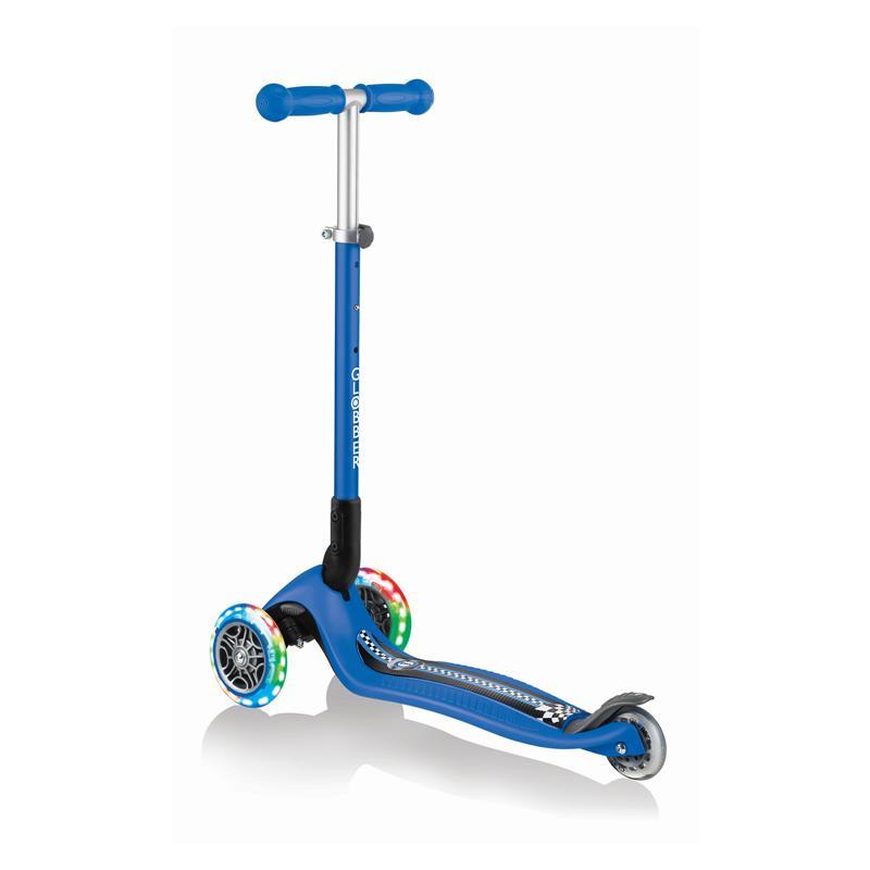 Самокат GLOBBER серії PRIMO FOLDABLE LIGHTS, синій, колеса з підсвіткою, до 50кг, 3+, 3 колеса, фото 1