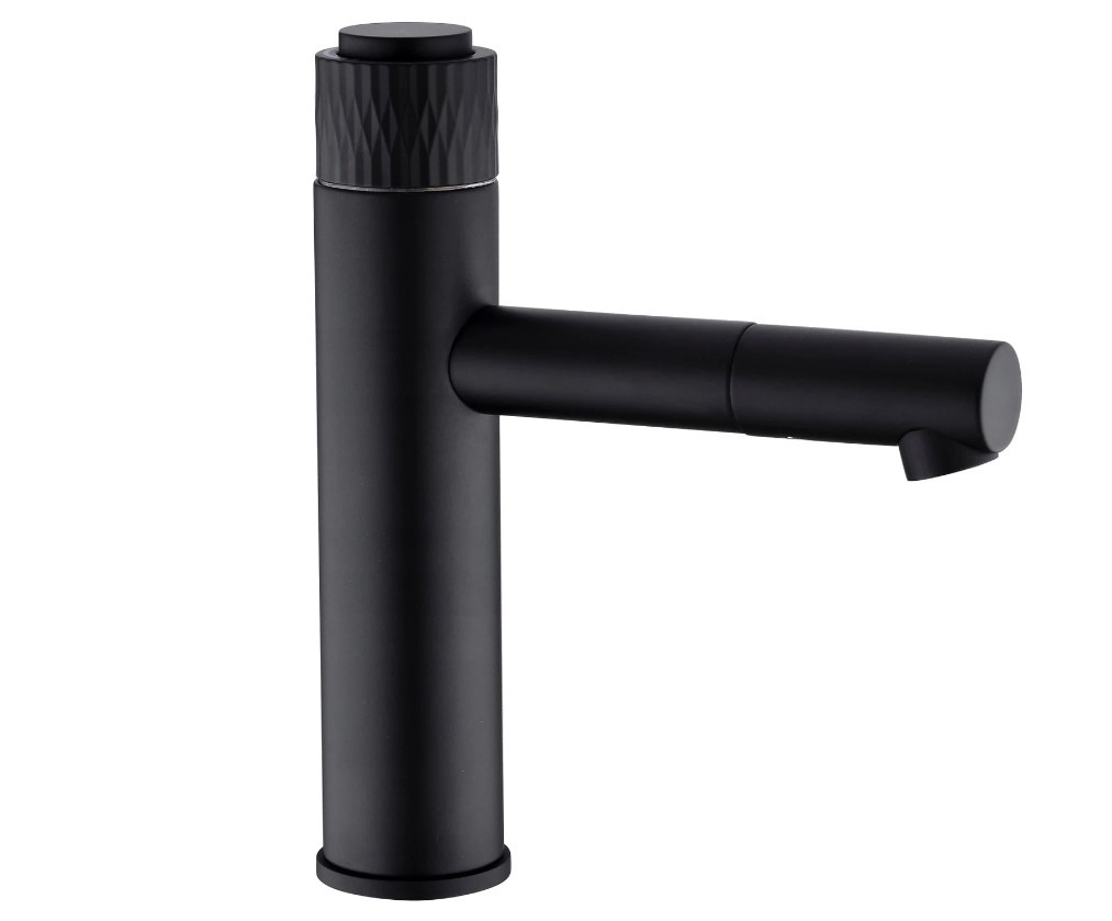 Змішувач для раковини MEXEN DIAMOND BLACK чорний, низький