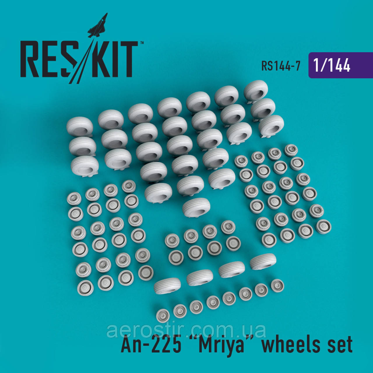КОМПЛЕКТ КОЛЕС АН-225 "МРІЯ" 1/144 RES KIT 144-0007