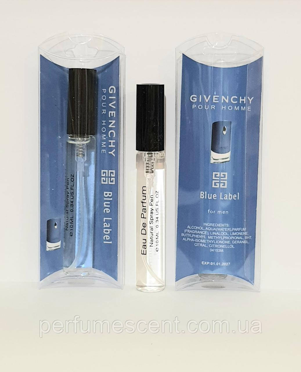 Givenchy Blue Label чоловіча мініатюра в ручці 10 мл, фото 1