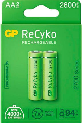 Акумулятор GP Recyko 2700 Series 2600mAh (270ААHCE-EB2(Recyko) / 4891199186370), фото 1