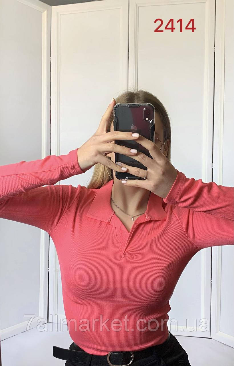 Кофта-поло жіноча, стильна розмір стандарт 42-46 (3кв) "LEDI" недорого від прямого постачальника, фото 1