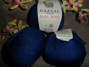 Gazzal Baby wool (Газзал бебі Вул) 802 чорнильний