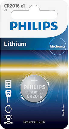 Батарейка Philips Lithium (CR2016/01B), фото 1