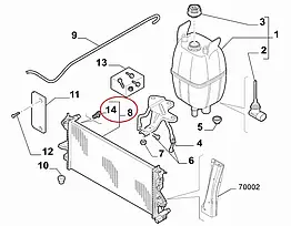 Радіатор охолодження Fiat Ducato, Peugeot Boxer, Citroen Jumper 4 (2014-...) 2.2/2.3/3.0, 1342688080, 1330Q2