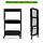 Етажерка мобільна триярусна універсальна з металу 46,5х29х77,5см Чорна SW-00002099, фото 2